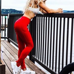 Fabletics Red Leggings xxs